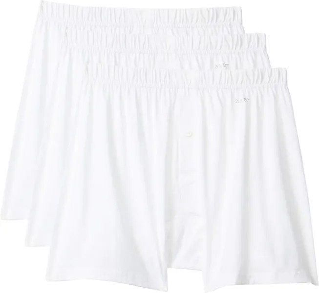 Боксеры 2(X)IST 3-Pack Pima Cotton Knit Boxer, белый