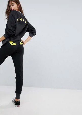 Джоггеры с принтом кошачьих глаз Wildfox-Черный