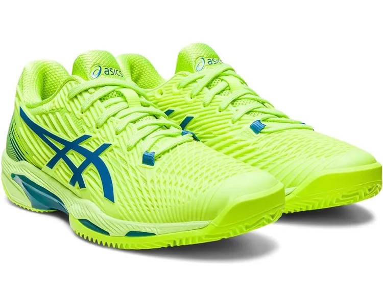 Кроссовки ASICS Solution Speed FF 2 Clay Tennis Shoe, цвет Hazard Green/Reborn Blue
