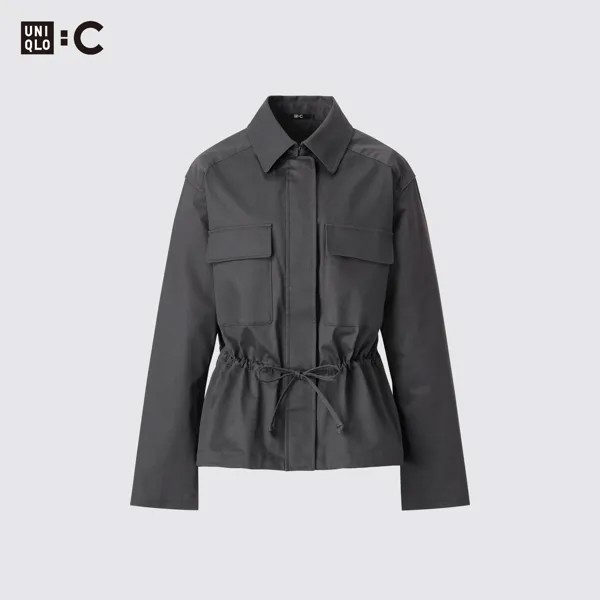 Куртка UNIQLO хлопковая, темно-серый