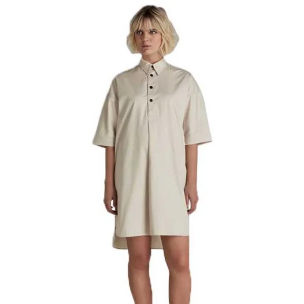 Платье с коротким рукавом G-Star Shirt, бежевый