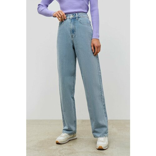 Джинсы широкие Baon, размер 44, light blue denim