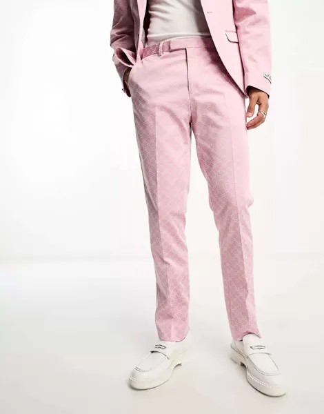 Пыльно-розовые брюки Twisted Tailor kei