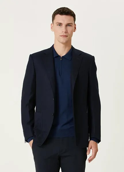 Шерстяное пальто Canali, синий