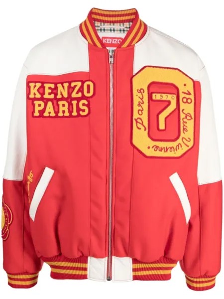 Kenzo бомбер Tiger Academy с логотипом, красный