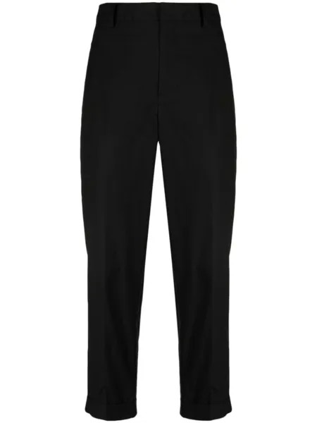 Укороченные брюки с завышенной талией Yohji Yamamoto, черный