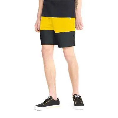 Puma Pl Sweat Shorts Мужские желтые повседневные спортивные штаны 53377606