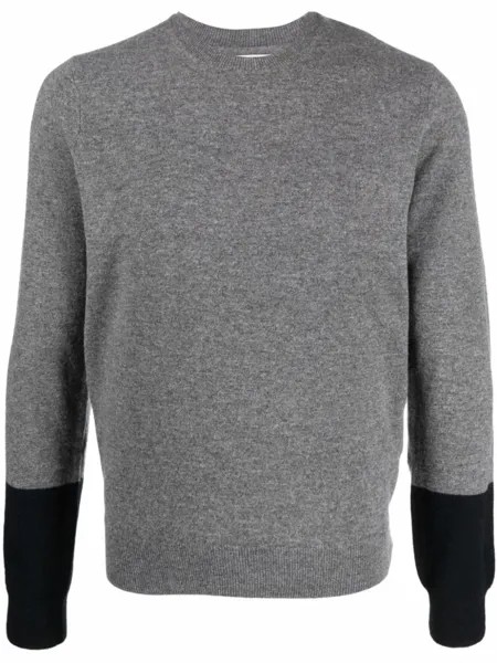 Comme Des Garçons Shirt шерстяной джемпер в двух тонах, серый