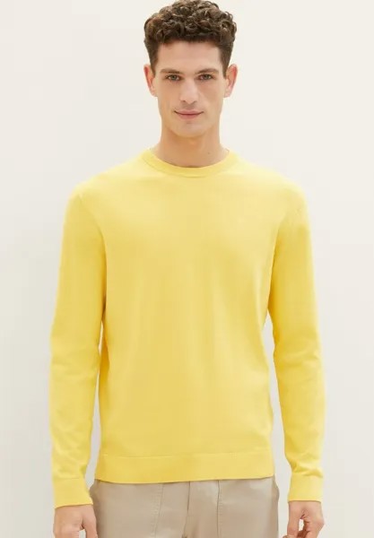 Вязаный свитер TOM TAILOR, цвет sunny yellow