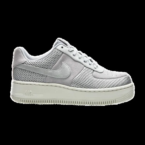 Кроссовки Nike Wmns Air Force 1 Upstep Premium 'Metallic Platinum', серебряный