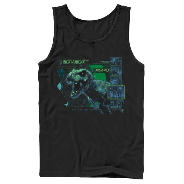 Мужская майка Jurassic World T Rex Isla Nublar Tacker Tank