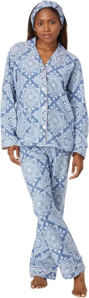 Фланелевая пижама с повязкой на голову P.J. Salvage, цвет Denim Bandana