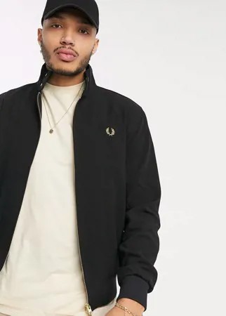 Черная трикотажная куртка Харрингтон Fred Perry-Черный