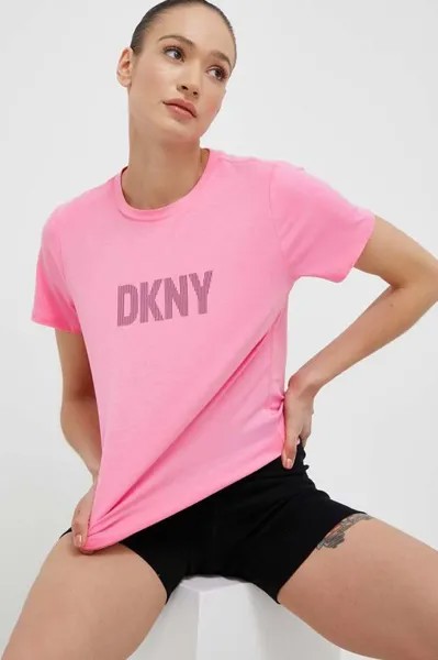 Прекрасная футболка DKNY, розовый