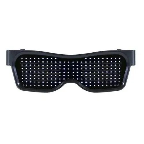 Светодиодные светящиеся очки Magic LED Eyeglasses / Белый / 200 LED / Очки для вечеринок / Для праздников / Для клубов / Очки Bluetooth