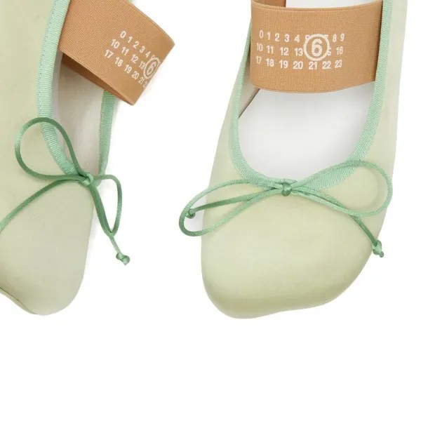 Mm6 Maison Margiela Туфли с логотипом Ballet, зеленый