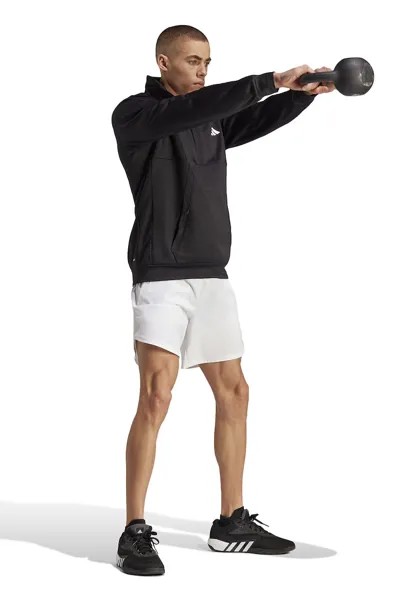 Тренировочный свитшот на короткой молнии Adidas Performance, черный