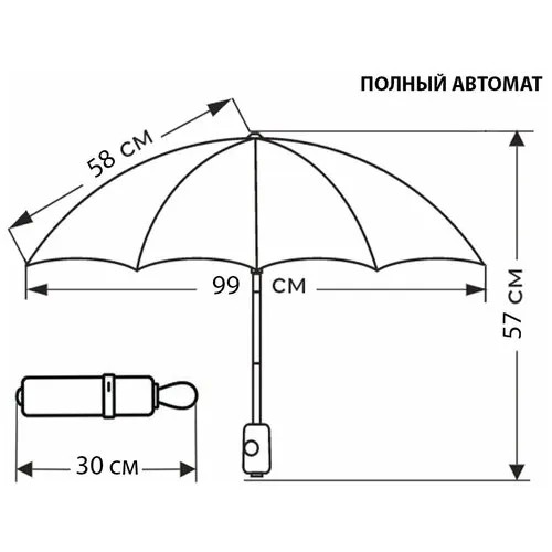 Мужской классический зонт Goroshek 737190