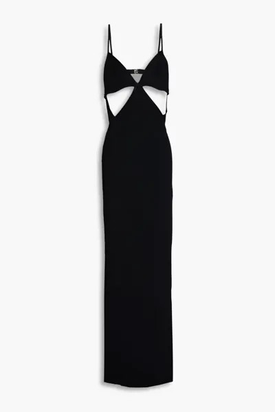 Платье макси в рубчик Sinclair с вырезом Retrofête, черный