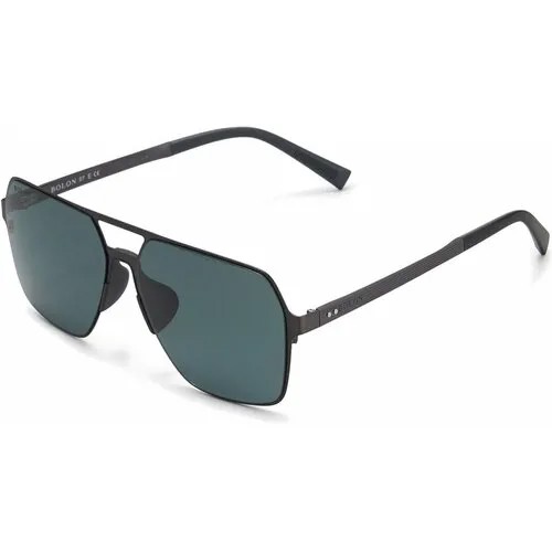 Солнцезащитные очки BOLON, квадратные, оправа: металл, с защитой от УФ, поляризационные, для мужчин, черный