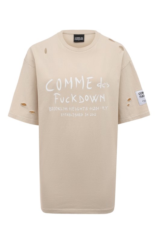 Хлопковая футболка Comme des Fuckdown