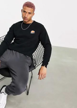 Черный свитшот с логотипом ellesse-Черный цвет