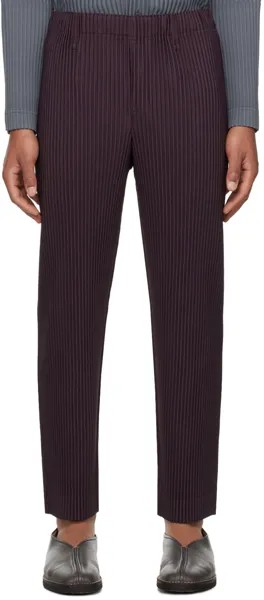 Пурпурные брюки со складками по индивидуальному заказу (2 шт.) HOMME PLISSe ISSEY MIYAKE