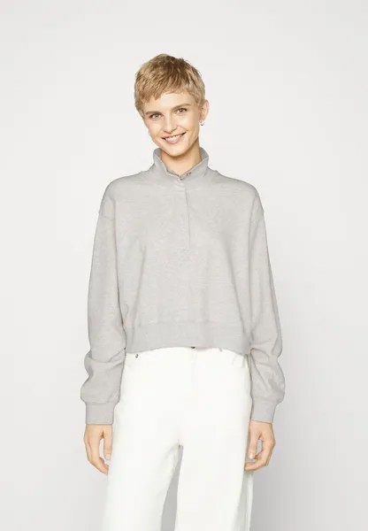 Толстовка SHRUNKEN MOCK NECK American Eagle, цвет heather gray
