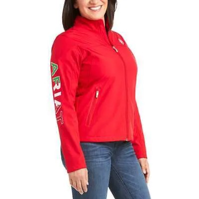 Ariat Classic Team Softshell Mexico Full Zip Jacket Womens Red Casual Athletic O