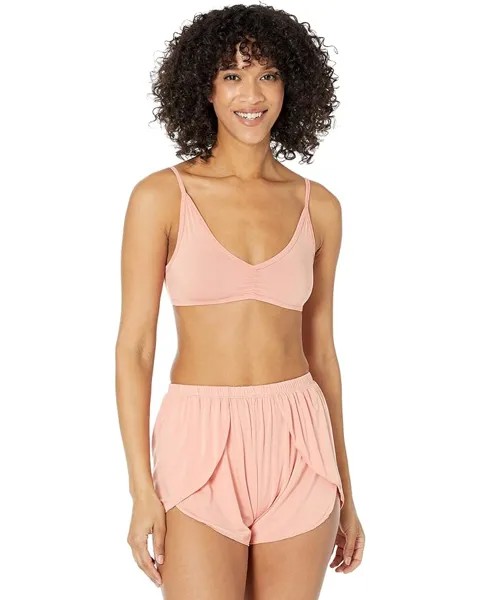 Пижамный комплект Kickee Pants Sleeping Bra, Tulip Shorts & Duster Robe Set, цвет Blush