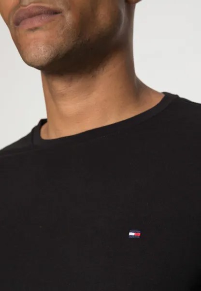 Топ с длинным рукавом Slim Fit Long Sleeve Tee Tommy Hilfiger, черный