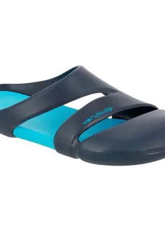 Шлепанцы для бассейна мужские сине-бирюзовые CLOG 500, размер: 36/37, цвет: Синий Графит/Сине-Бирюзовый NABAIJI Х Декатлон