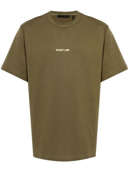 Helmut Lang футболка с логотипом, зеленый
