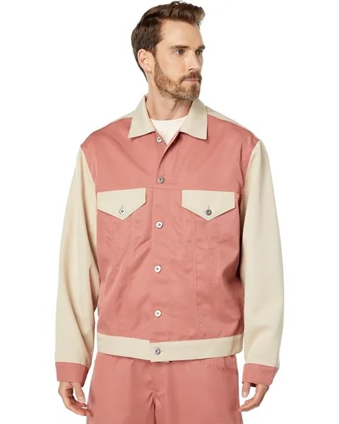 Куртка Blue Marble Paris Technical Twill Buttoned, цвет Pink/Beige