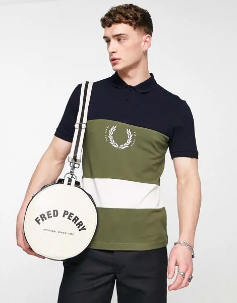 Разноцветная футболка-поло в стиле колор блок Fred Perry-Разноцветный