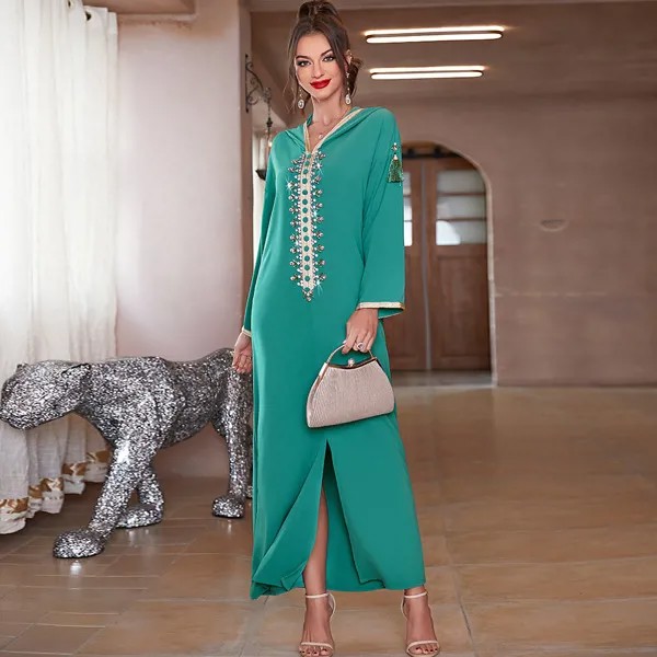 Рамадан кафтан Abaya Дубай, Турция мусульманское длинное арабское платье Caftan пакистанские африканские платья для женщин Robe Femme Musulmane