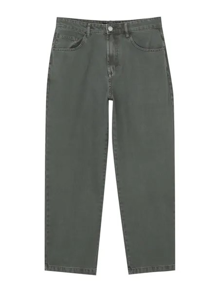 Широкие джинсы Pull&Bear, серый деним