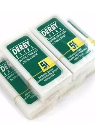 Derby Extra Double Edge Razor Blade - Сменные лезвия для бритья 5 упаковок, 25 лезвий