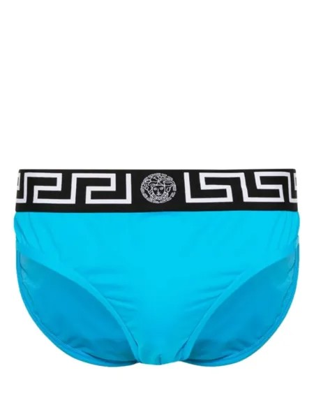 Versace плавки с логотипом, синий