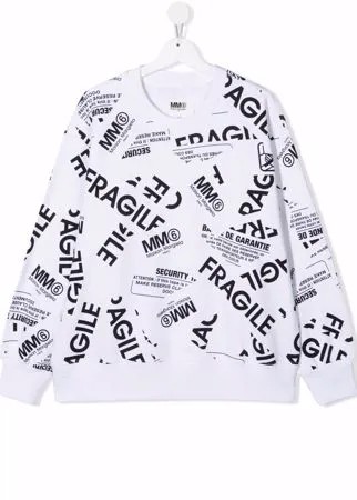 Maison Margiela толстовка с принтом Fragile