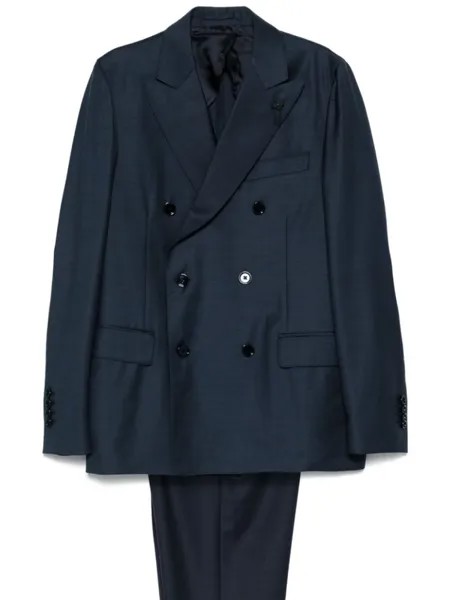 Lardini двубортный костюм, синий