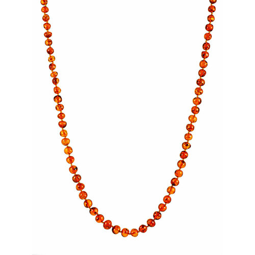 Бусы AmberHandmade, янтарь, длина 56 см, коричневый