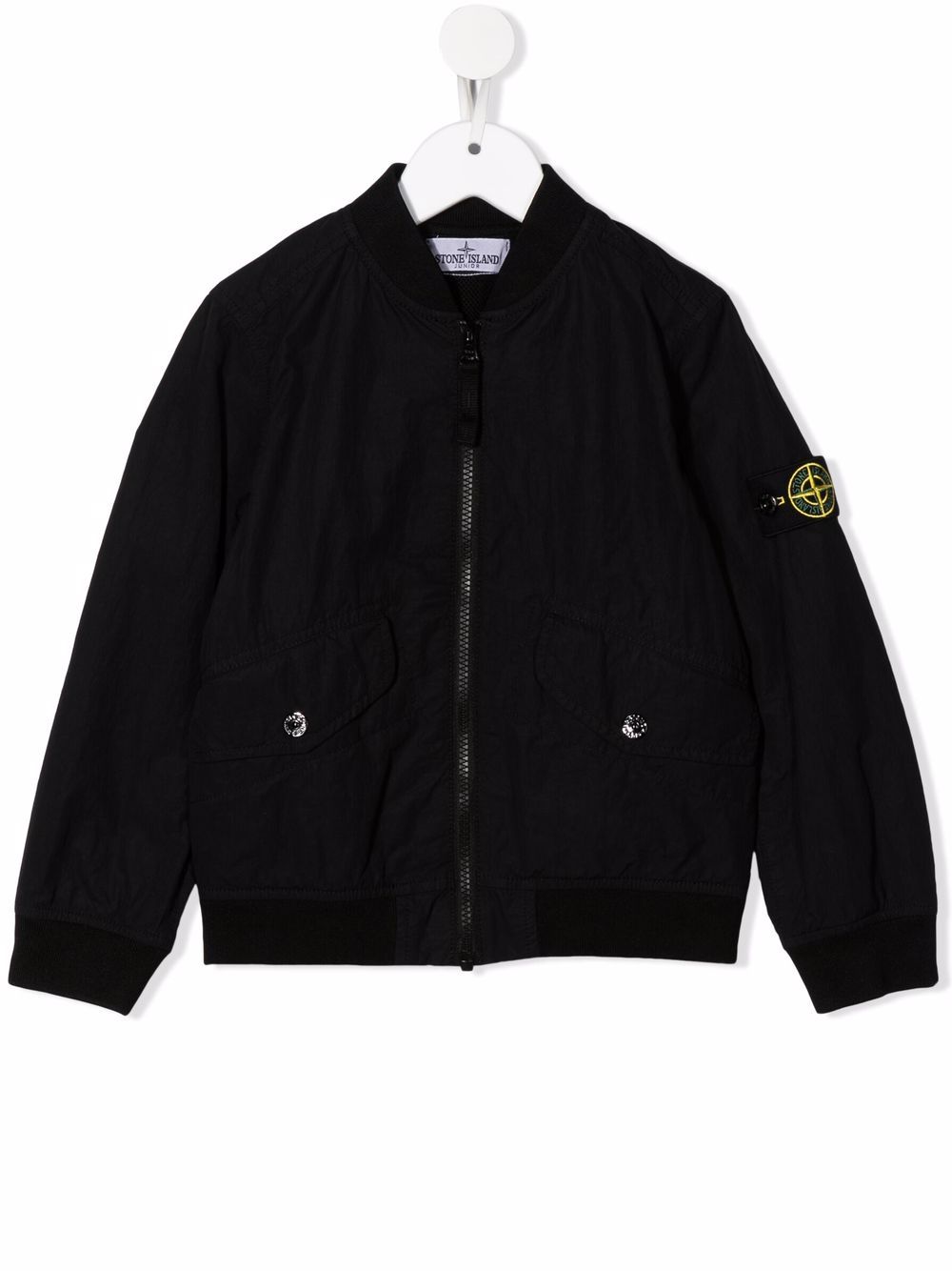 Stone Island Junior logo-patch sleeve jacket