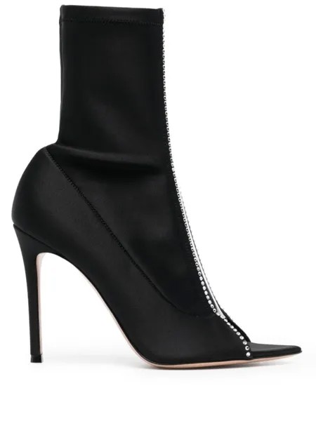 Gianvito Rossi декорированные ботильоны на шпильке, черный
