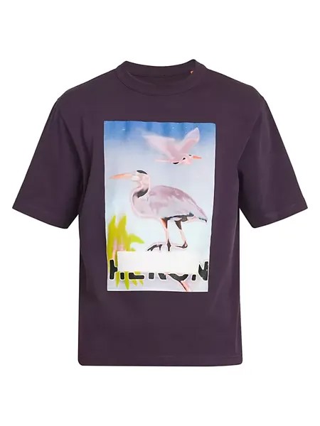 Футболка «Цапля» с цензурой Heron Preston, фиолетовый