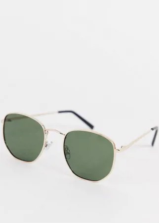 Золотистые круглые солнцезащитные очки AJ Morgan-Золотой