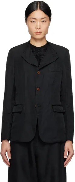 Черный пиджак с деконструированным воротником Comme Des Garcons