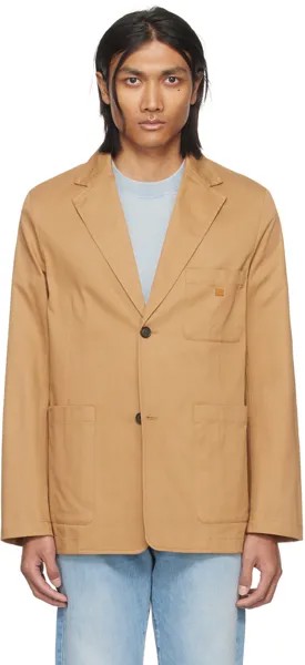 Светло-коричневый пиджак с накладными карманами Acne Studios