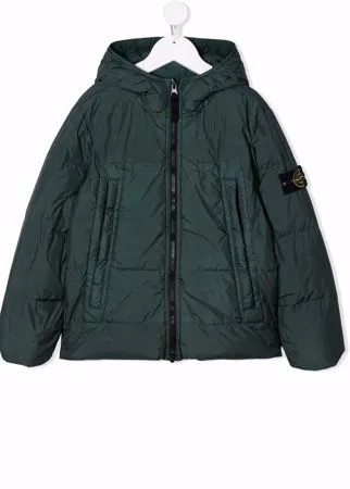 Stone Island Junior пуховик с капюшоном