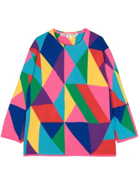 Джемпер с геометричным узором Comme Des Garçons, красный
